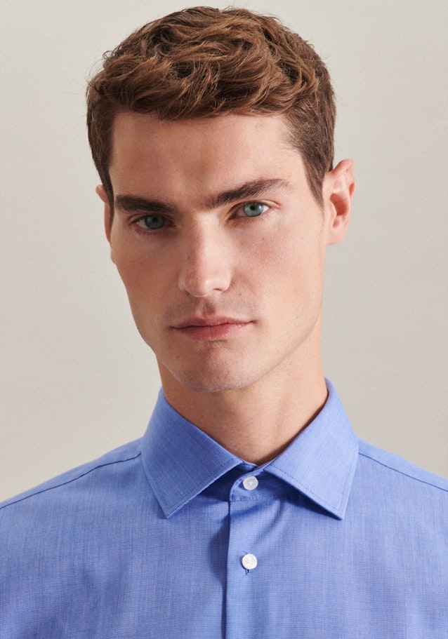 Slim Chemise Business Uni in Bleu Moyen | Seidensticker Onlineshop