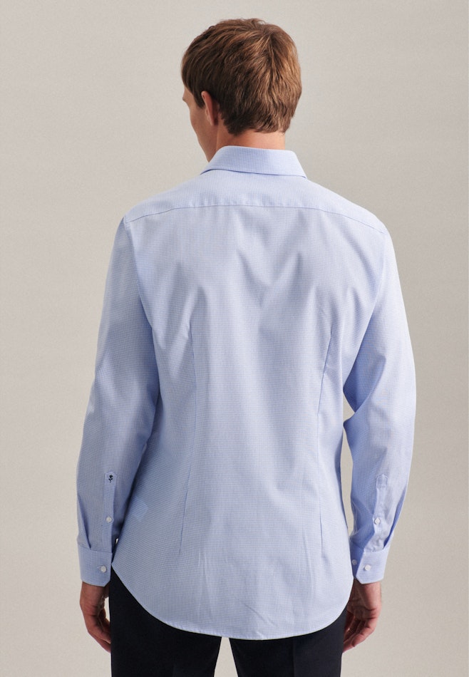 Non-iron Poplin Business Shirt in Slim with Kent-Collar in Light Blue | Seidensticker online shop