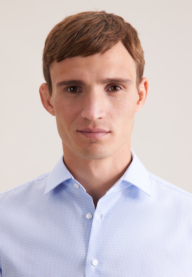 Slim Business Hemd Karo in Hellblau |  Seidensticker Onlineshop