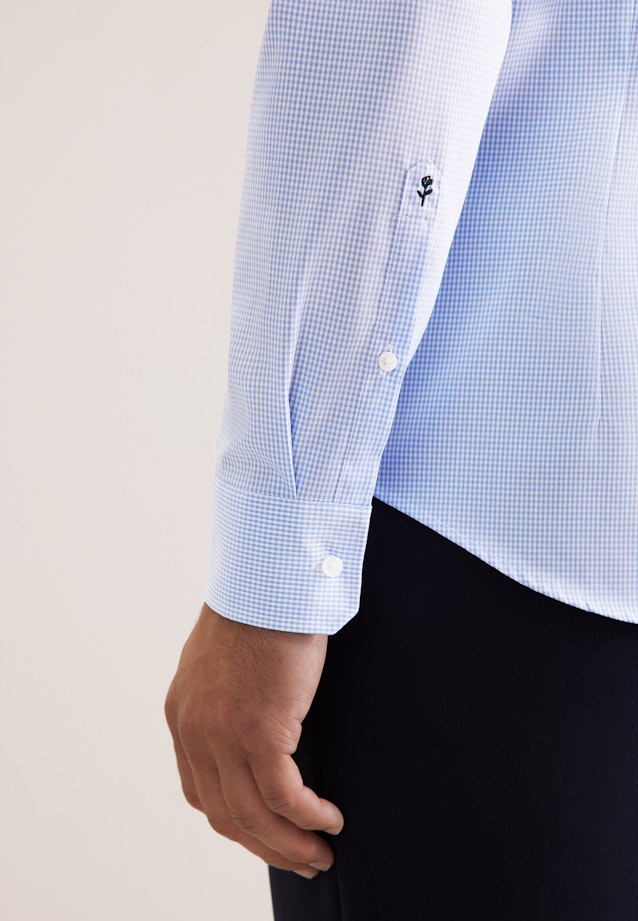 Slim Chemise d'affaires carreaux in Bleu Clair |  Seidensticker Onlineshop