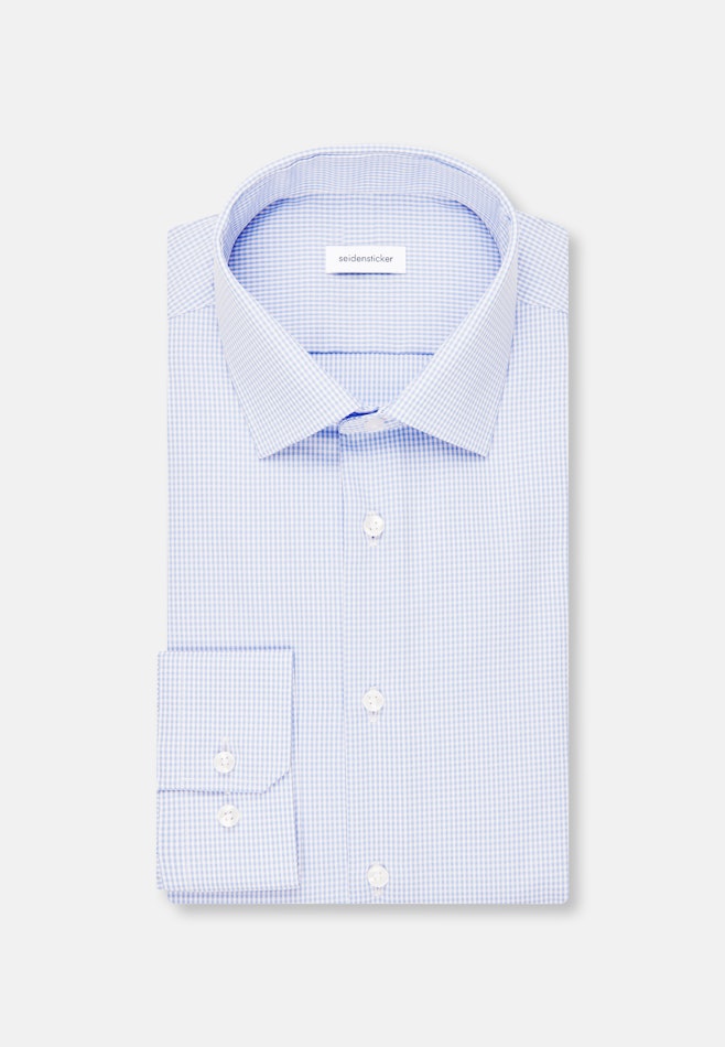 Slim Business Hemd Karo in Hellblau | Seidensticker Onlineshop