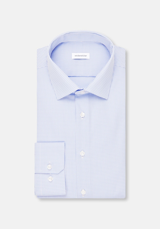 Slim Chemise d'affaires carreaux dans Bleu Clair | Boutique en ligne Seidensticker