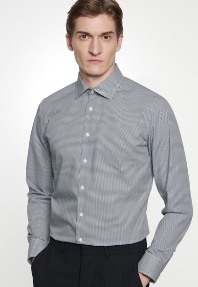 Slim Chemise d'affaires carreaux in Bleu Foncé |  Seidensticker Onlineshop