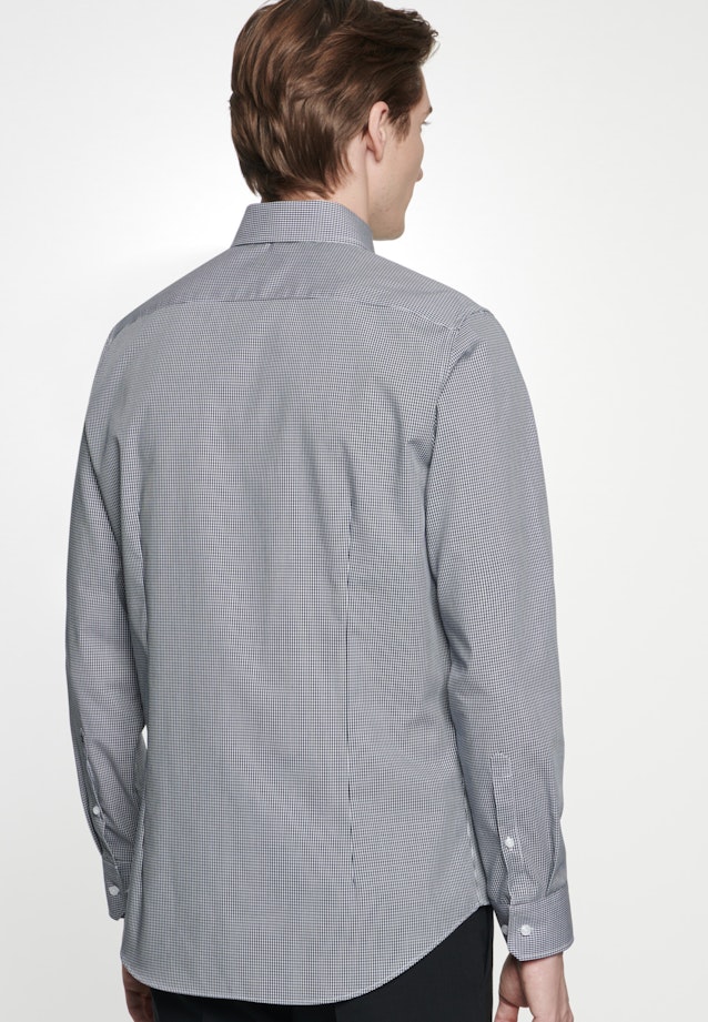 Non-iron Poplin Business Shirt in Slim with Kent-Collar in Dark Blue |  Seidensticker Onlineshop