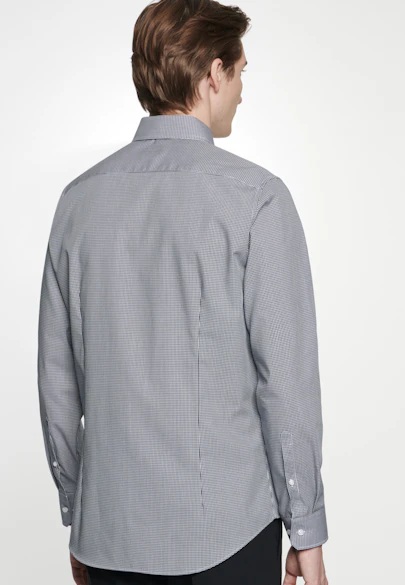 Slim Chemise d'affaires carreaux in Bleu Foncé |  Seidensticker Onlineshop