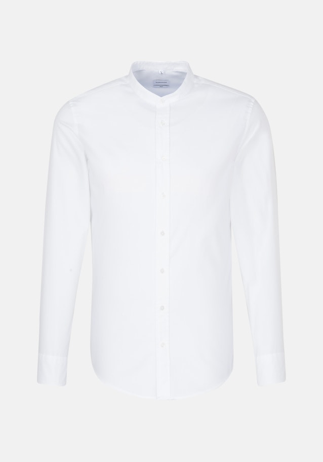 Easy-iron Twill Business Shirt in Slim with Stand-Up Collar in White |  Seidensticker Onlineshop