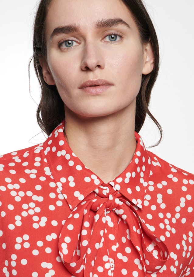 Lange mouwen Krepp Shirtblouse in Rood |  Seidensticker Onlineshop