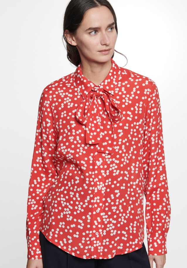 Long sleeve Crepe Shirt Blouse in Red |  Seidensticker Onlineshop