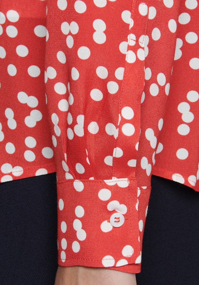 Lange mouwen Krepp Shirtblouse in Rood |  Seidensticker Onlineshop