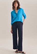 Slip Over Blouse Uni in Medium Blue |  Seidensticker Onlineshop