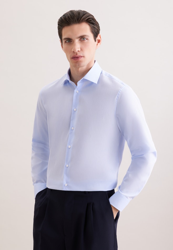 Slim Chemise d'affaires Uni dans Bleu Clair | Boutique en ligne Seidensticker