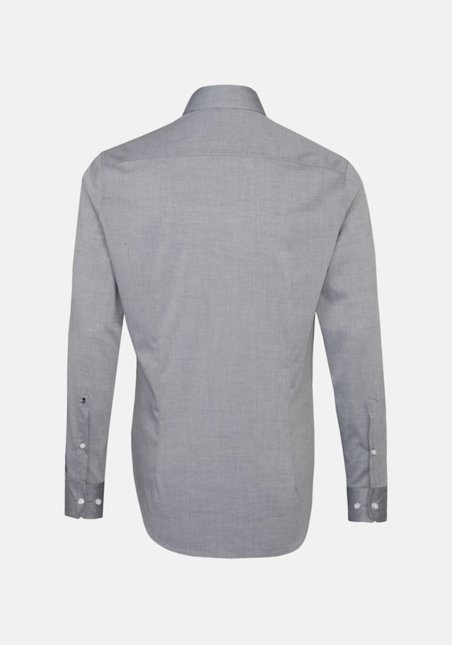 Non-iron Chambray Business Shirt in Slim with Kent-Collar in Grey |  Seidensticker Onlineshop