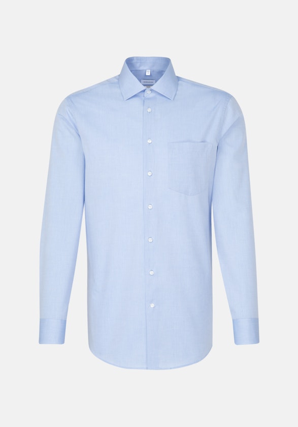 Non-iron Chambray Business Shirt in Comfort with Kent-Collar in Light Blue |  Seidensticker Onlineshop
