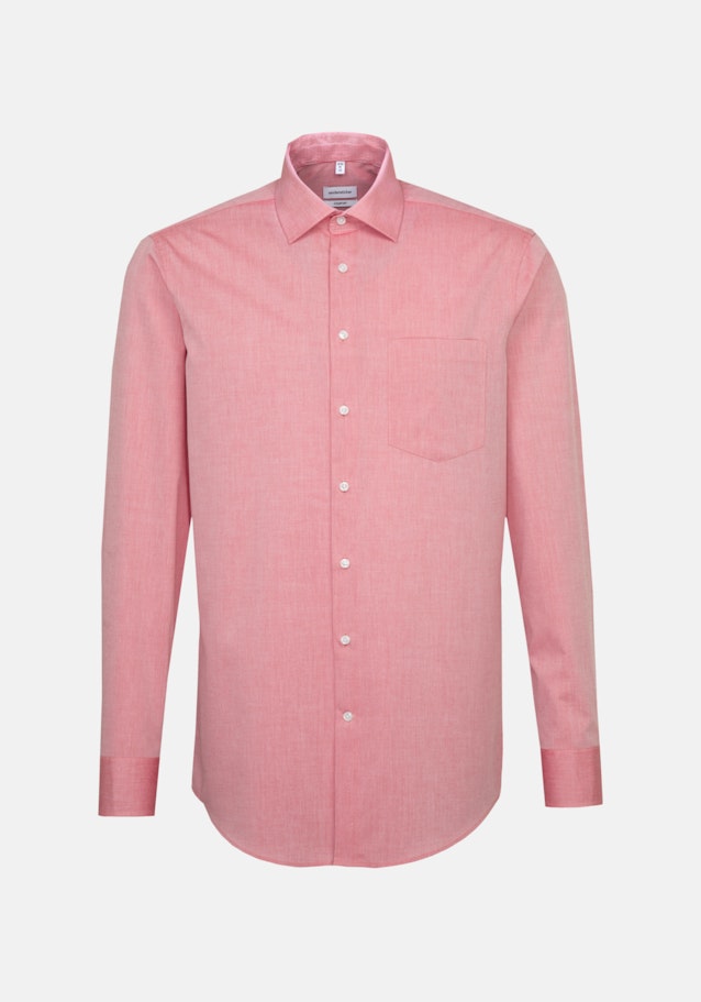 Non-iron Chambray Business Shirt in Comfort with Kent-Collar in Red |  Seidensticker Onlineshop