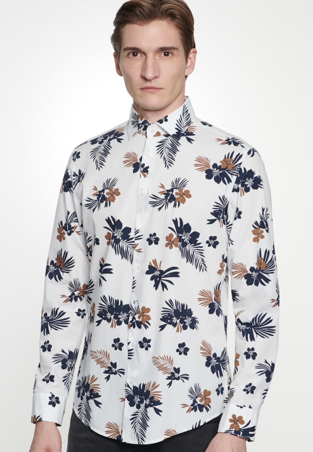 Slim Business Hemd Floral in Weiß |  Seidensticker Onlineshop