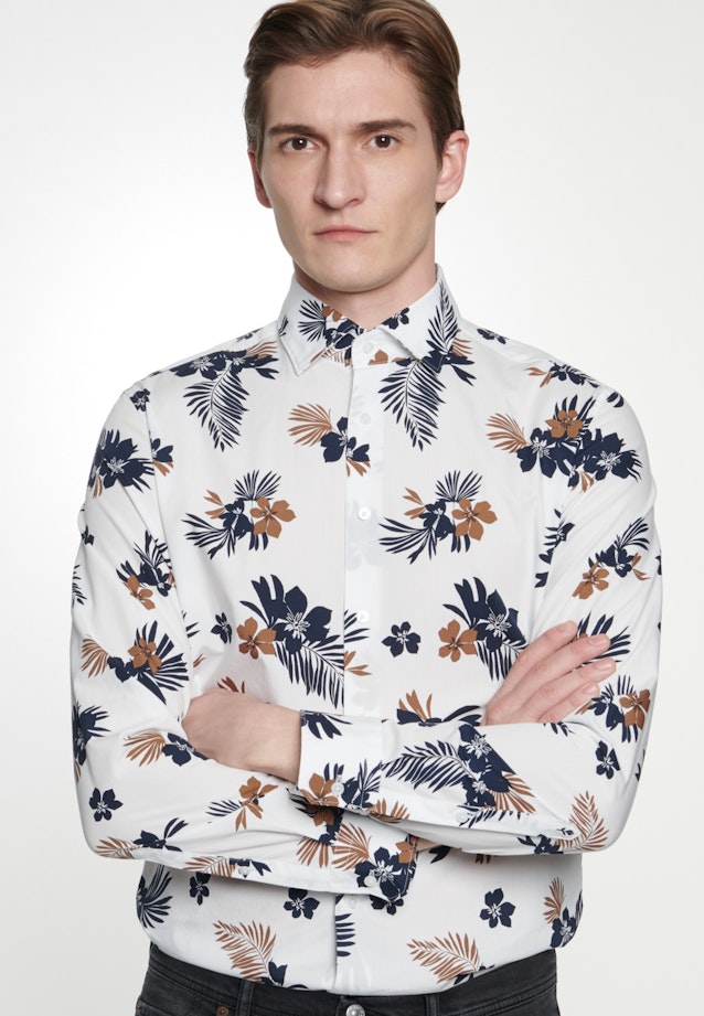 Slim Business Hemd Floral in Weiß |  Seidensticker Onlineshop