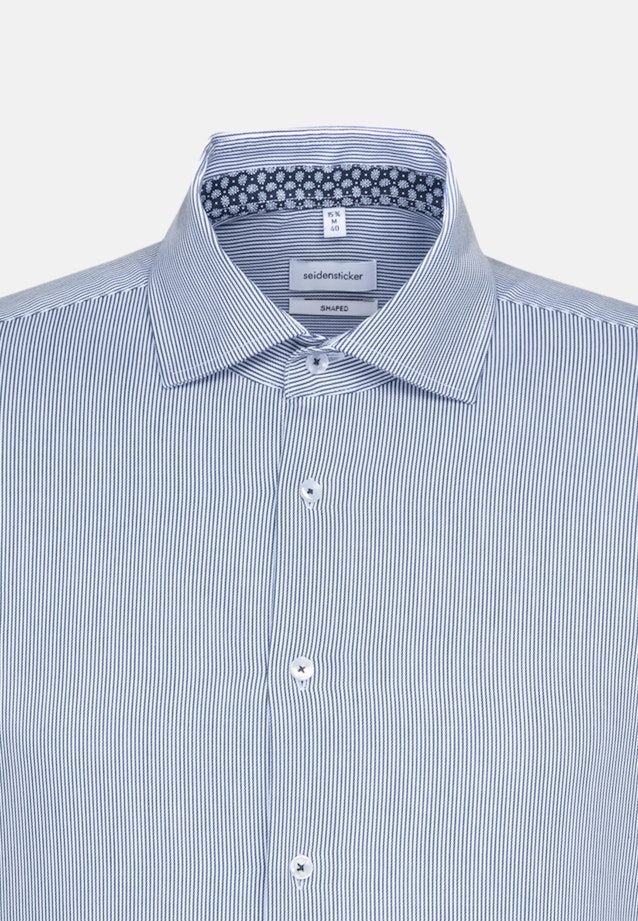 Easy-iron Twill Business Shirt in Shaped with Kent-Collar and extra long sleeve in Medium Blue |  Seidensticker Onlineshop