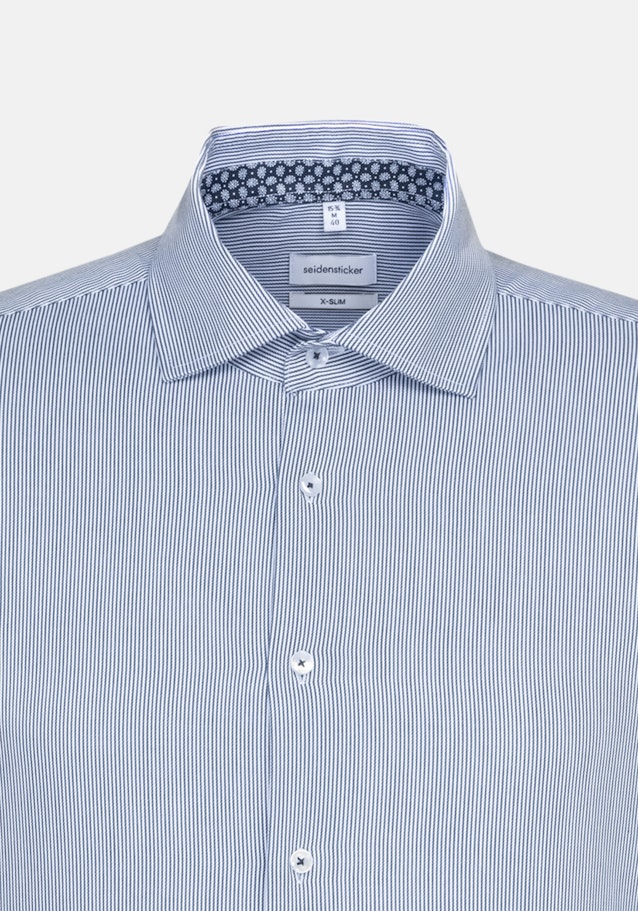 Easy-iron Twill Business overhemd in X-Slim with Kentkraag in Middelmatig Blauw |  Seidensticker Onlineshop