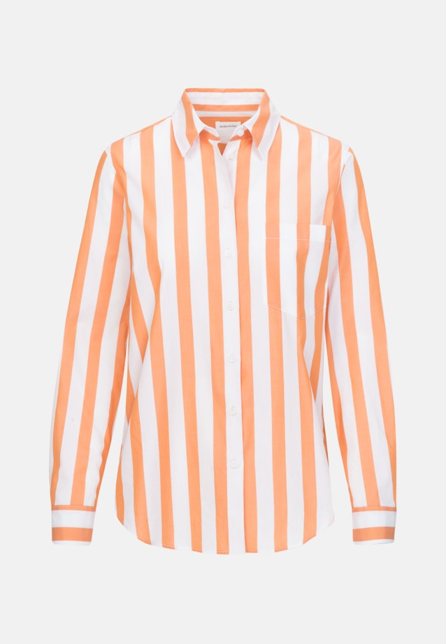 Regular fit Hemdbluse Streifen in Orange |  Seidensticker Onlineshop
