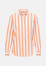 Regular fit Hemdbluse Streifen in Orange |  Seidensticker Onlineshop