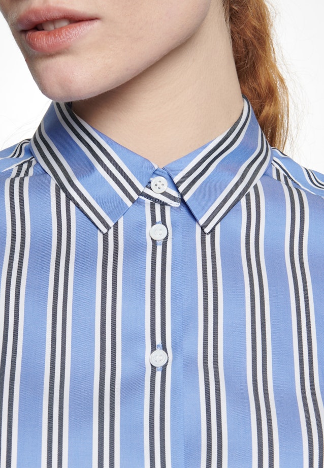 Shirt Blouse Stripes in Medium Blue |  Seidensticker Onlineshop