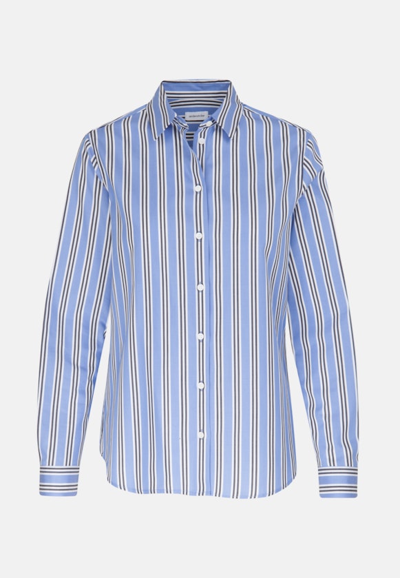 Shirt Blouse Stripes in Medium Blue |  Seidensticker Onlineshop