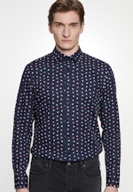 Shaped Business Hemd Floral in Dunkelblau |  Seidensticker Onlineshop