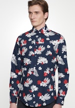 Shaped Business Hemd Floral in Dunkelblau |  Seidensticker Onlineshop