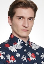 Shaped Business Hemd Floral in Dunkelblau |  Seidensticker Onlineshop