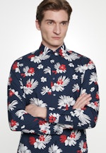 Shaped Business Hemd Floral in Dunkelblau |  Seidensticker Onlineshop
