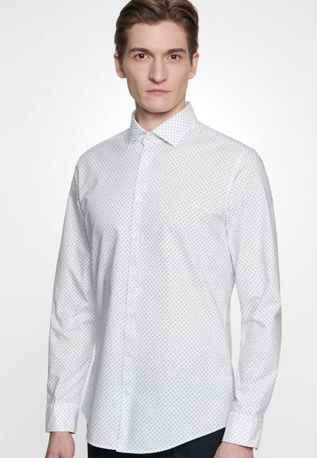 Shaped Business Hemd Druck in Weiß |  Seidensticker Onlineshop