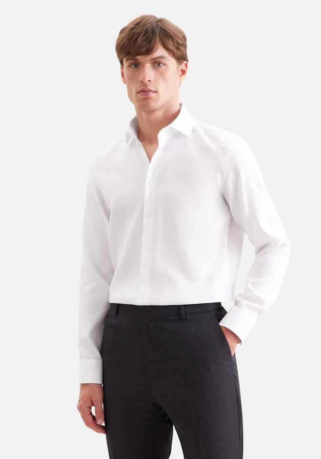 Slim Business Hemd Uni in Weiß | Seidensticker Onlineshop