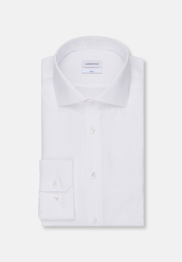 Slim Chemise d'affaires Uni in Blanc |  Seidensticker Onlineshop