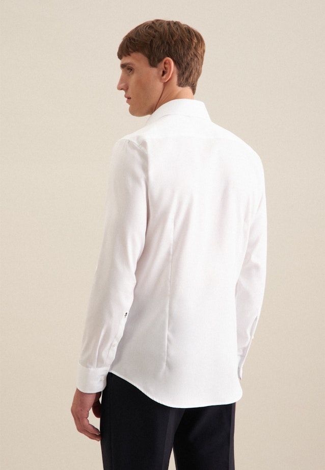 Non-iron Oxfordhemd in Slim with Kentkraag in Wit | Seidensticker Onlineshop