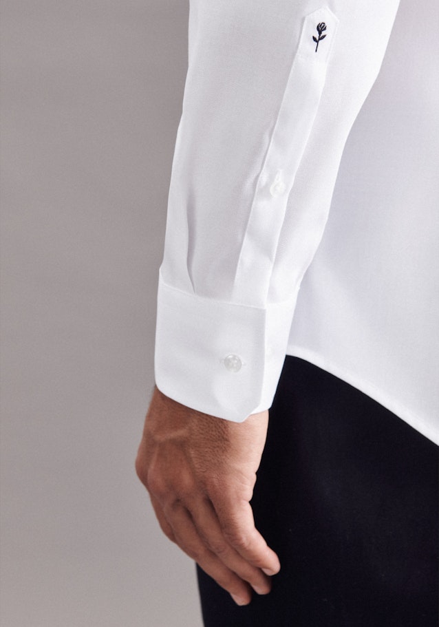 Non-iron Oxford shirt in Slim with Kent-Collar in White |  Seidensticker Onlineshop
