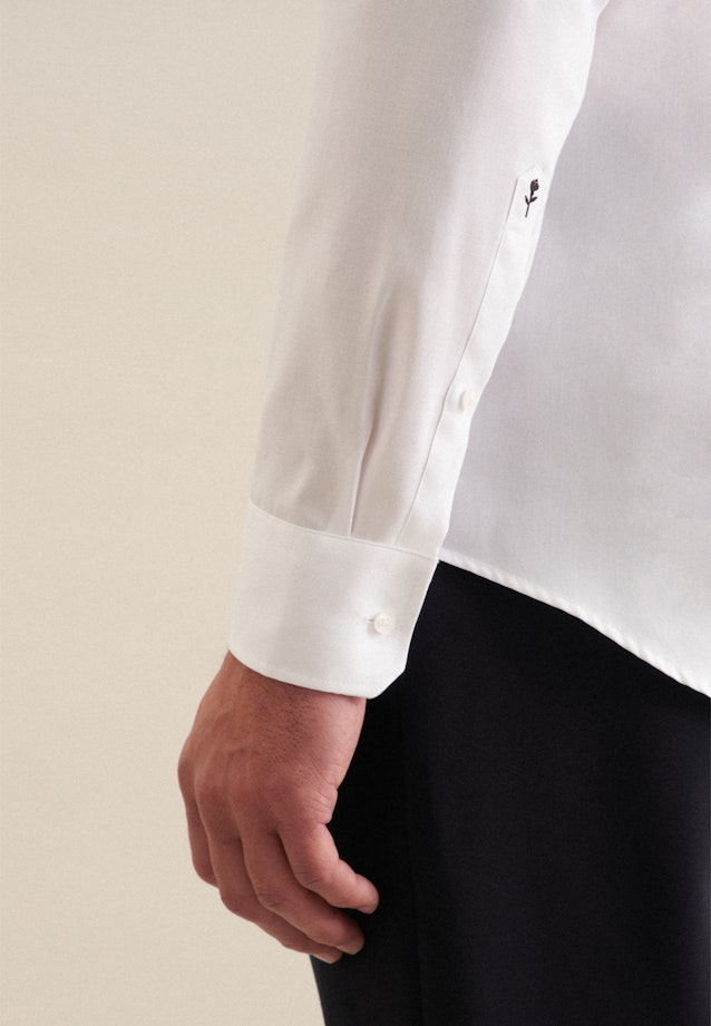 Non-iron Oxford shirt in Slim with Kent-Collar in White |  Seidensticker Onlineshop