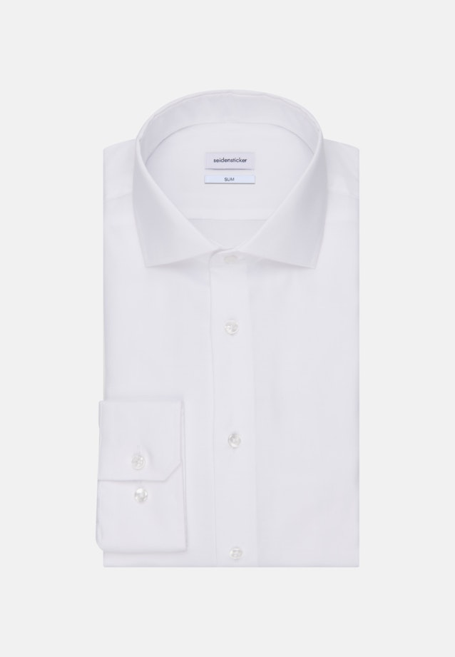 Non-iron Oxford shirt in Slim with Kent-Collar in White |  Seidensticker Onlineshop