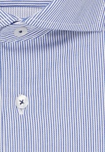 Comfort Business Hemd Streifen in Mittelblau |  Seidensticker Onlineshop