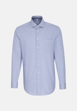 Comfort Business Hemd Streifen in Mittelblau |  Seidensticker Onlineshop