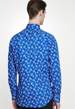 Shaped Business Hemd Floral in Mittelblau |  Seidensticker Onlineshop