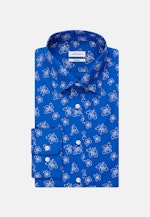 Shaped Business Hemd Floral in Mittelblau |  Seidensticker Onlineshop