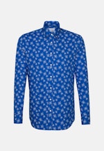 Shaped Business Hemd Floral in Mittelblau |  Seidensticker Onlineshop
