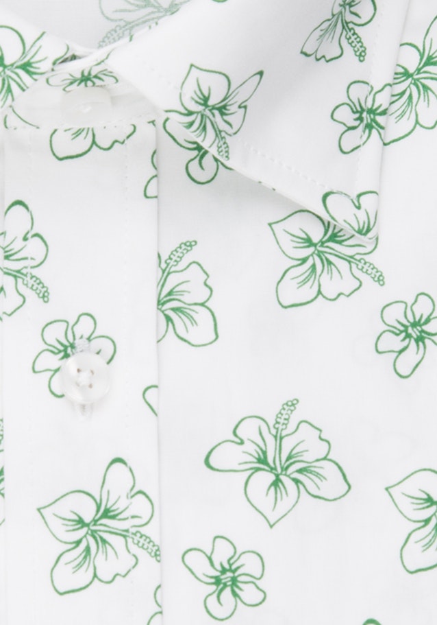 Popeline Business Hemd in Shaped mit Covered-Button-Down-Kragen in Weiß |  Seidensticker Onlineshop