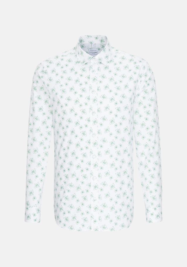 Business Shirt in Shaped with Covered-Button-Down-Collar in White |  Seidensticker Onlineshop