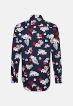 Comfort Chemise Business Floral in Bleu Foncé |  Seidensticker Onlineshop