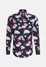 Comfort Chemise Business Floral in Bleu Foncé |  Seidensticker Onlineshop