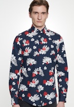 X-Slim Chemise Business Floral in Bleu Foncé |  Seidensticker Onlineshop
