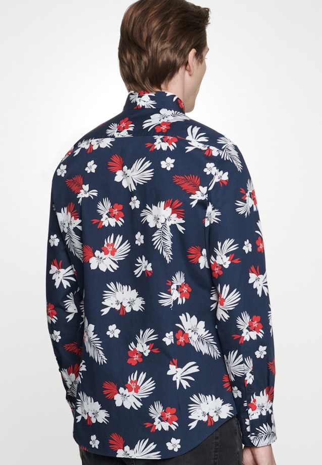 X-Slim Chemise Business Floral in Bleu Foncé |  Seidensticker Onlineshop