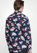 X-Slim Chemise Business Floral in Bleu Foncé |  Seidensticker Onlineshop