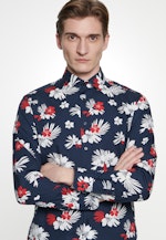 X-Slim Chemise Business Floral in Bleu Foncé |  Seidensticker Onlineshop
